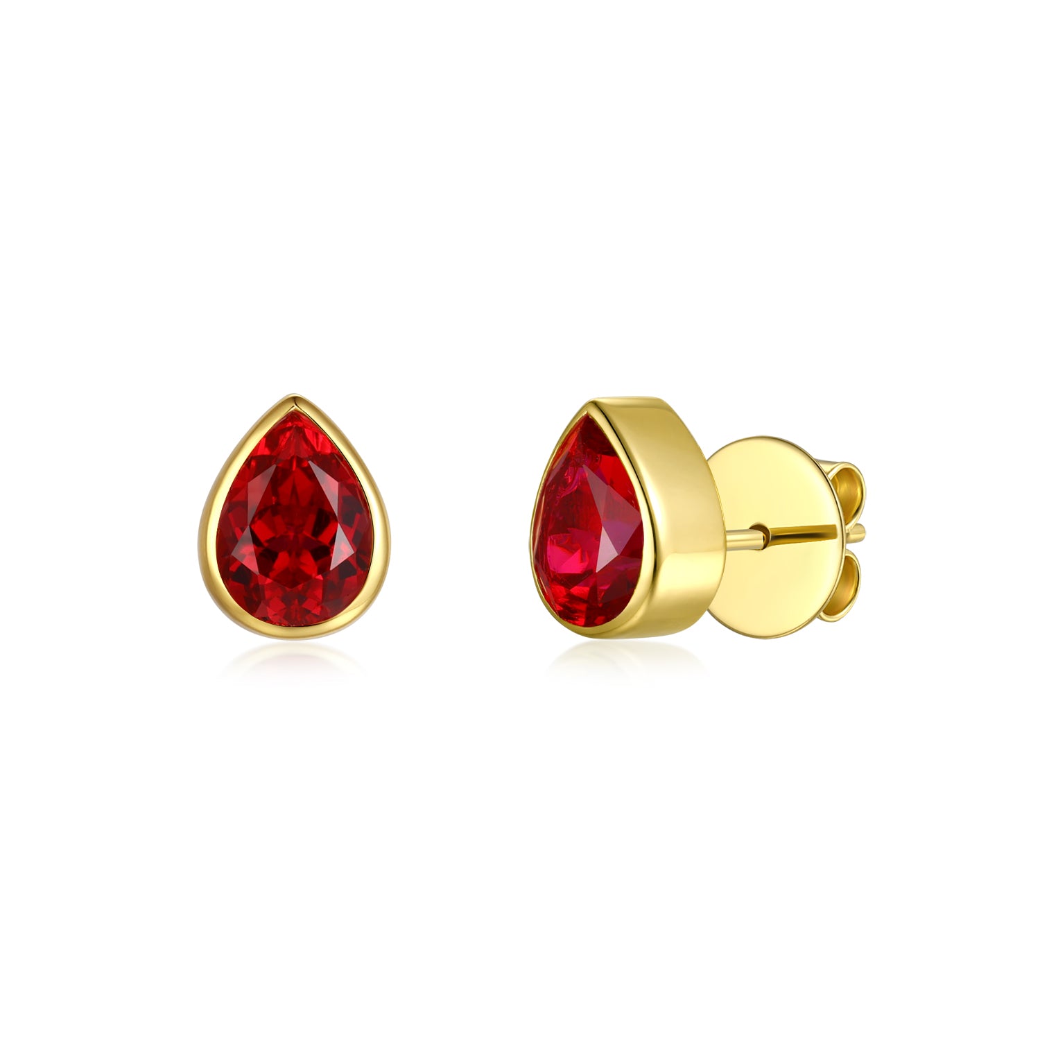 Classic Pear Ruby Earring