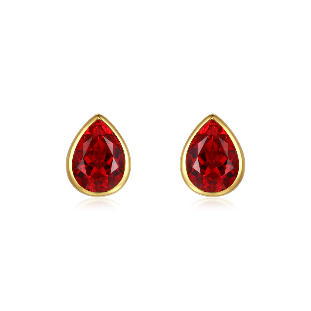 Classic Pear Ruby Earring