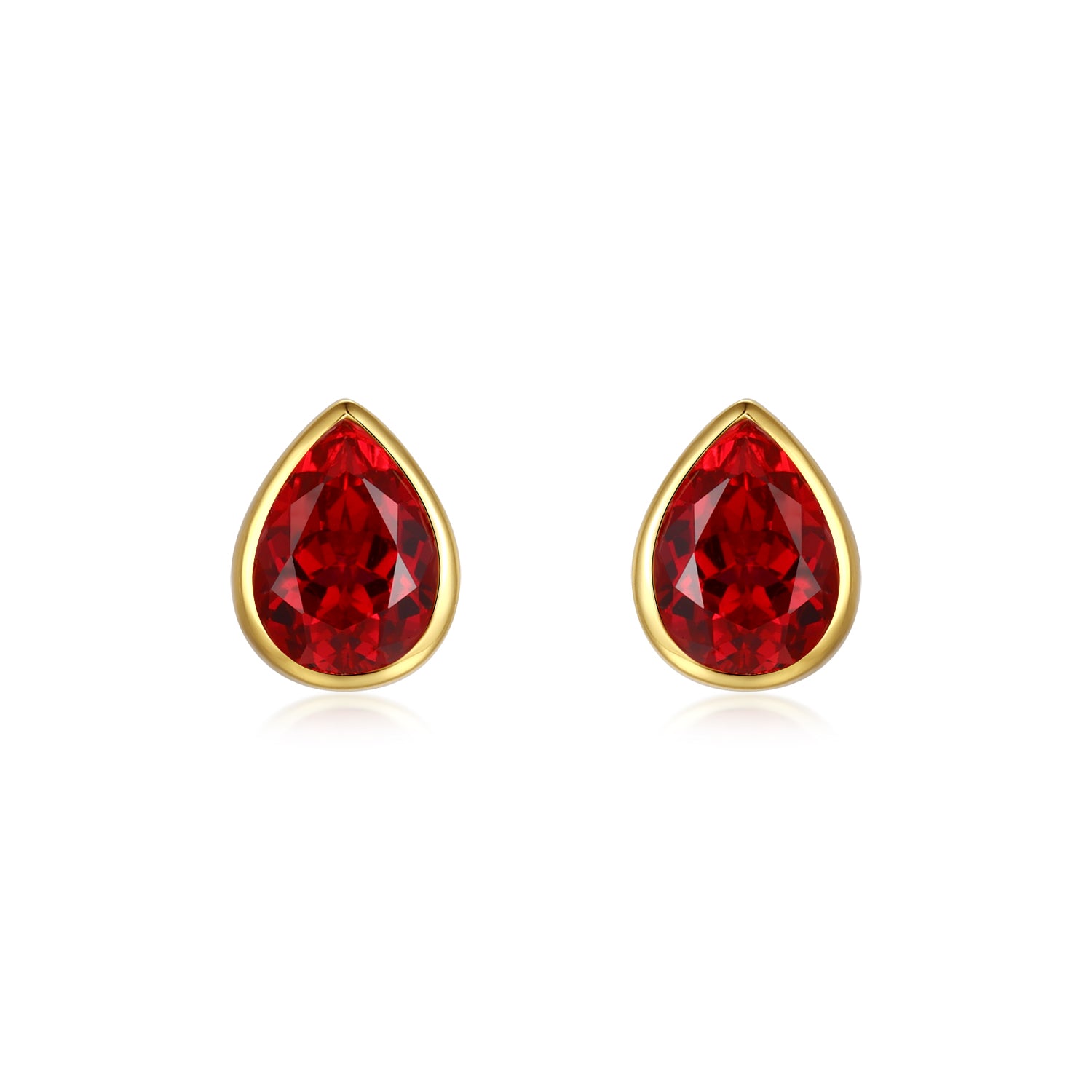 Classic Pear Ruby Earring