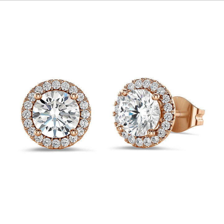 Timeless Halo Diamond Earring 2ct