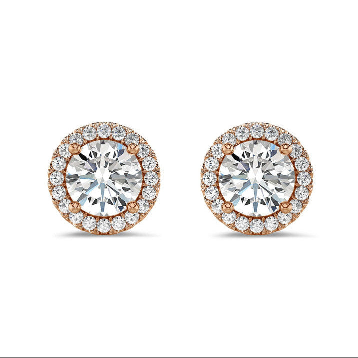 Timeless Halo Diamond Earring 2ct