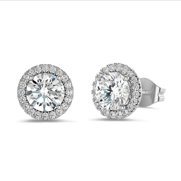Timeless Halo Diamond Earring 2ct