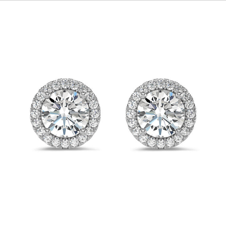 Timeless Halo Diamond Earring 2ct