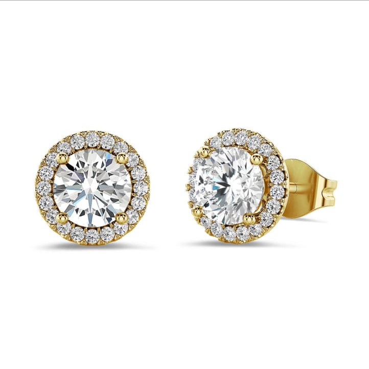 Timeless Halo Diamond Earring 2ct