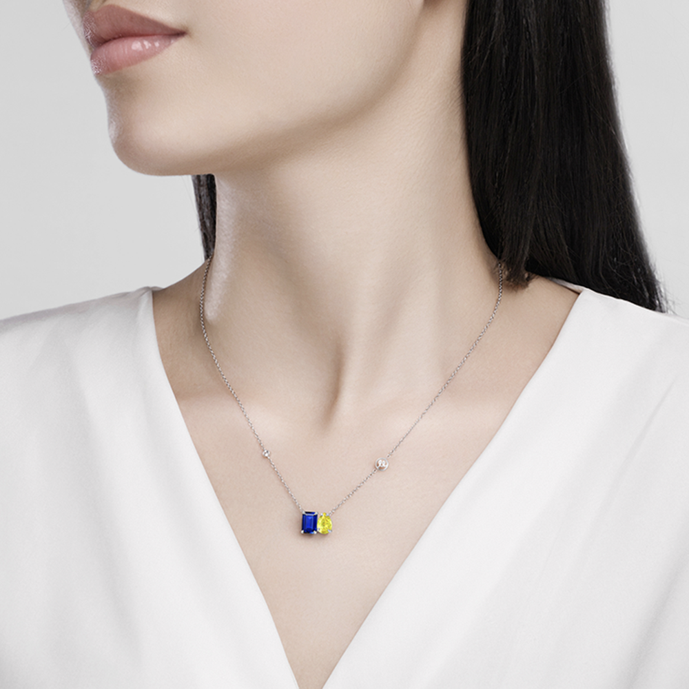You & Me - Sapphire Necklace NK0147A00LL
