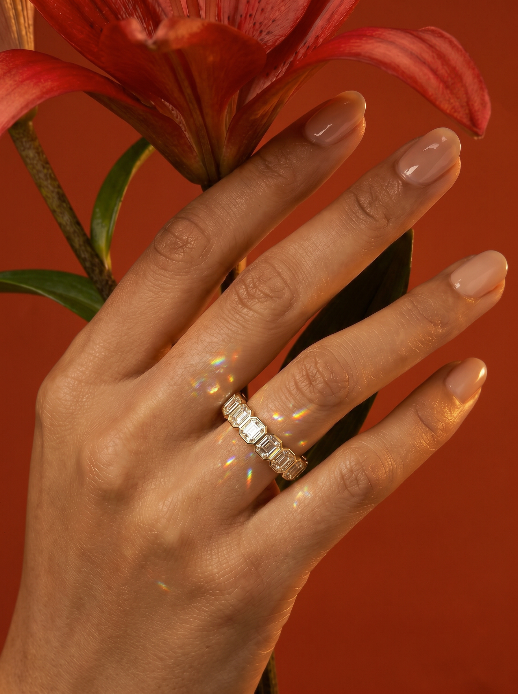 Circles of Love - Asscher Cut Diamond Ring