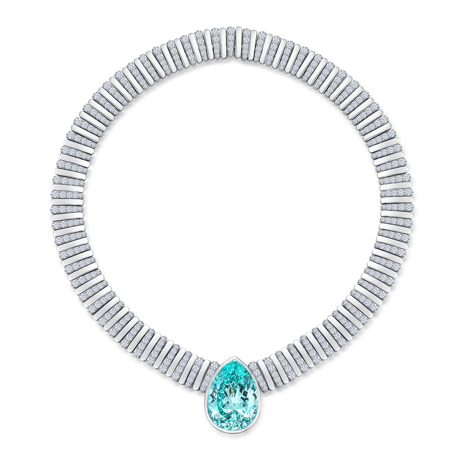 Paraiba YA-Garnet Necklace NK0160A00LL