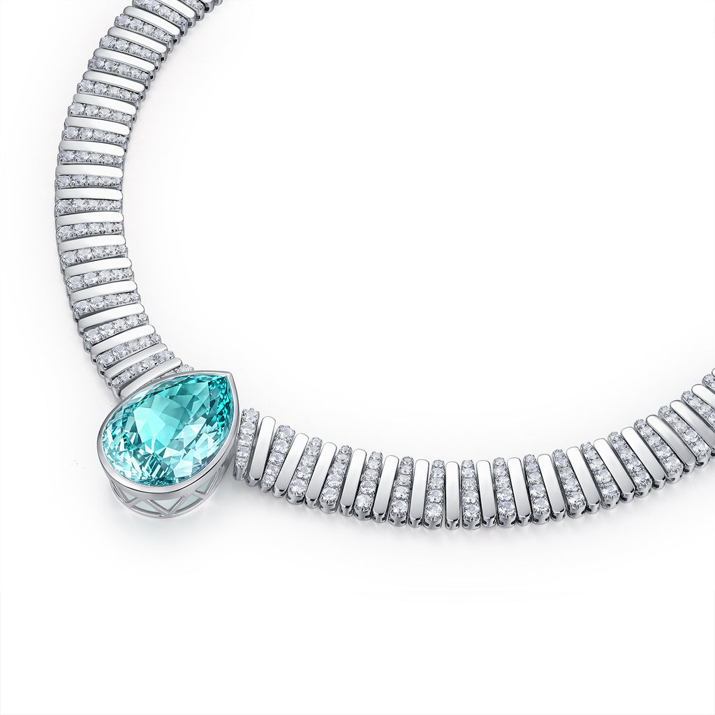 Paraiba YA-Garnet Necklace NK0160A00LL