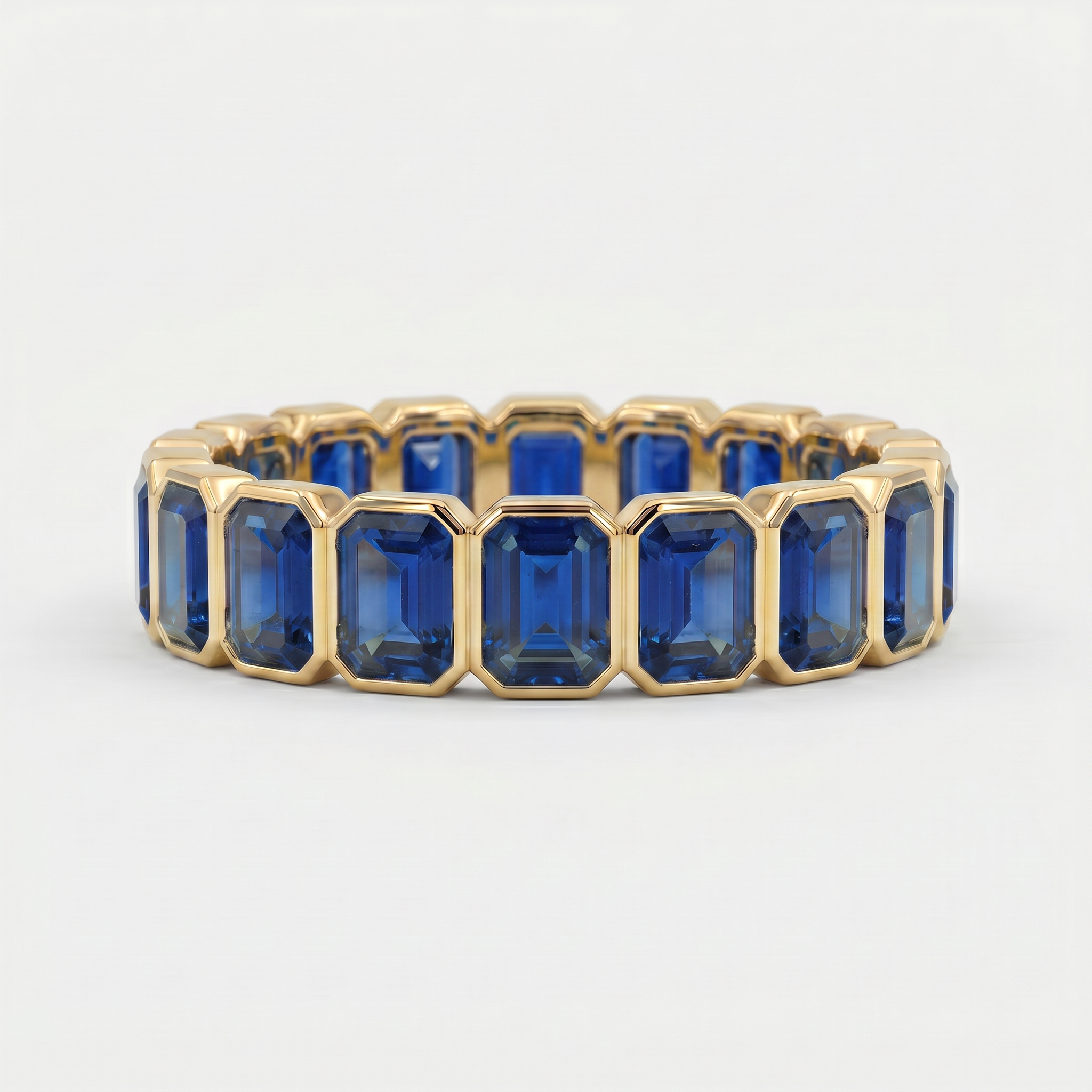 Circles of Love - Emerald Cut Precious Stones Ring