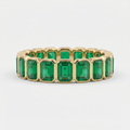 Circles of Love - Emerald Cut Precious Stones Ring