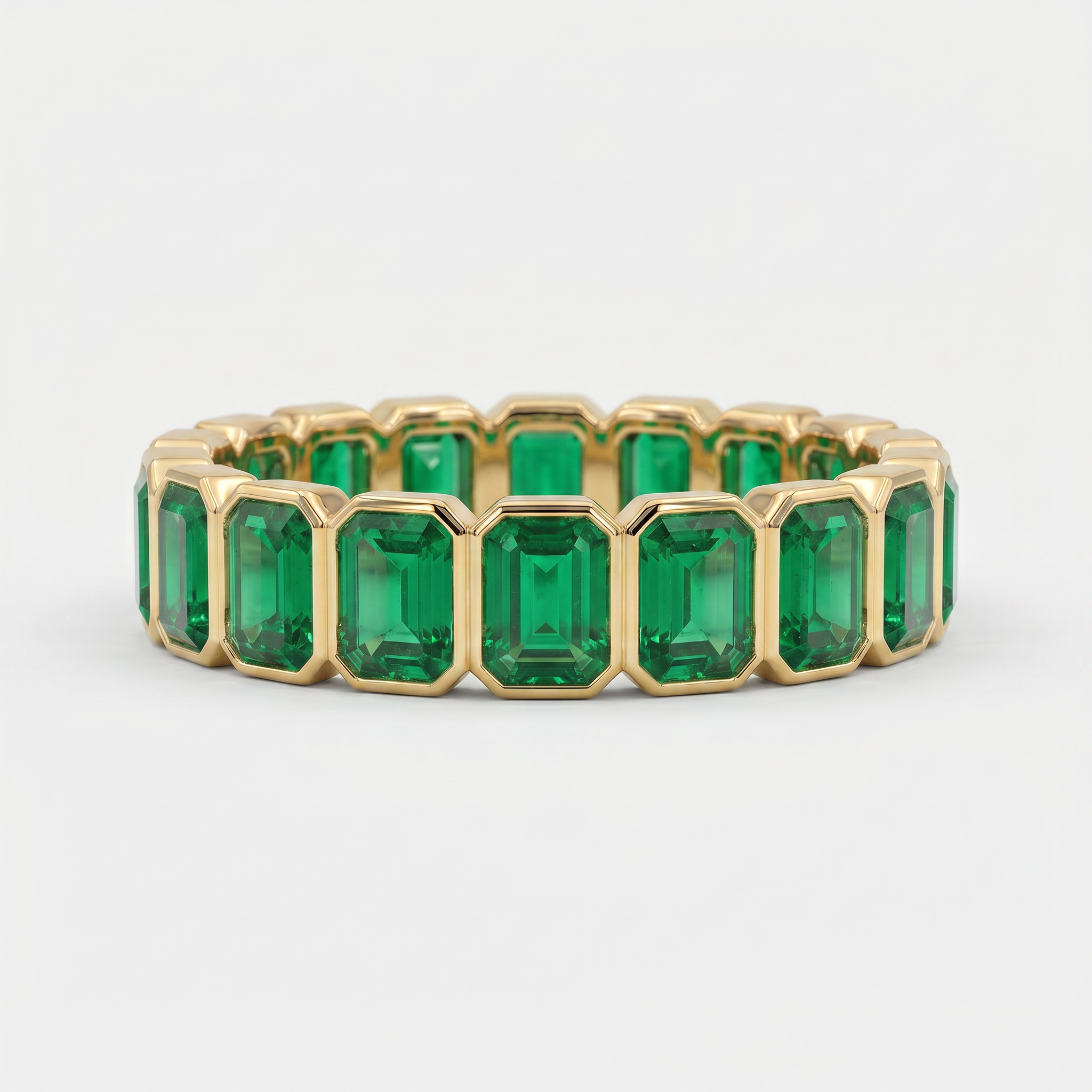 Circles of Love - Emerald Cut Precious Stones Ring