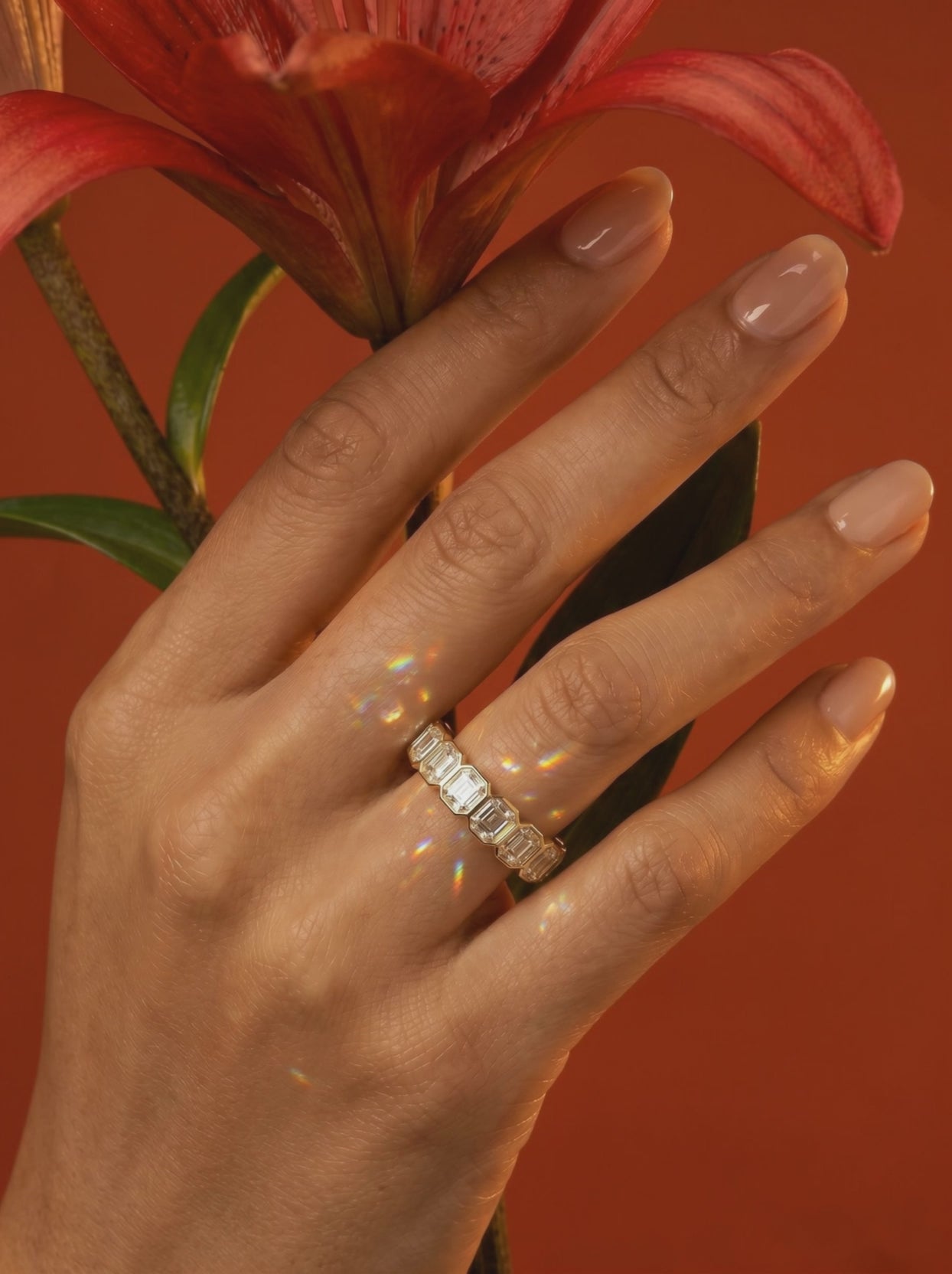 Circles of Love - Asscher Cut Diamond Ring